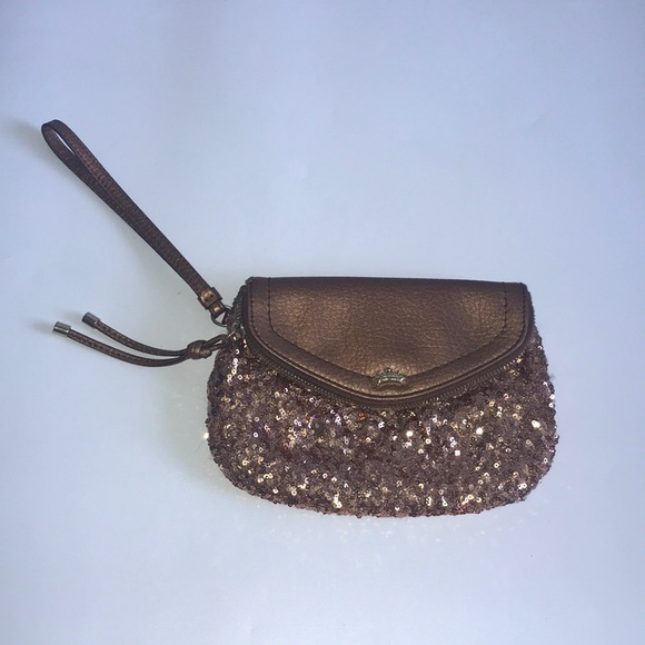 Juicy Couture Brown Sequined Wristlet - Picture 2 of 10